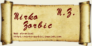Mirko Zorbić vizit kartica